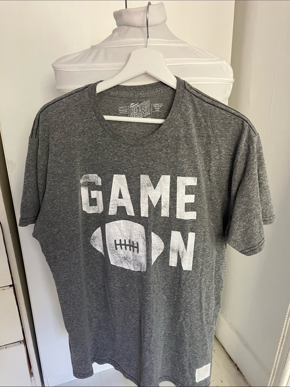 Original Retro Brand Gray 'Game On' Football Tee